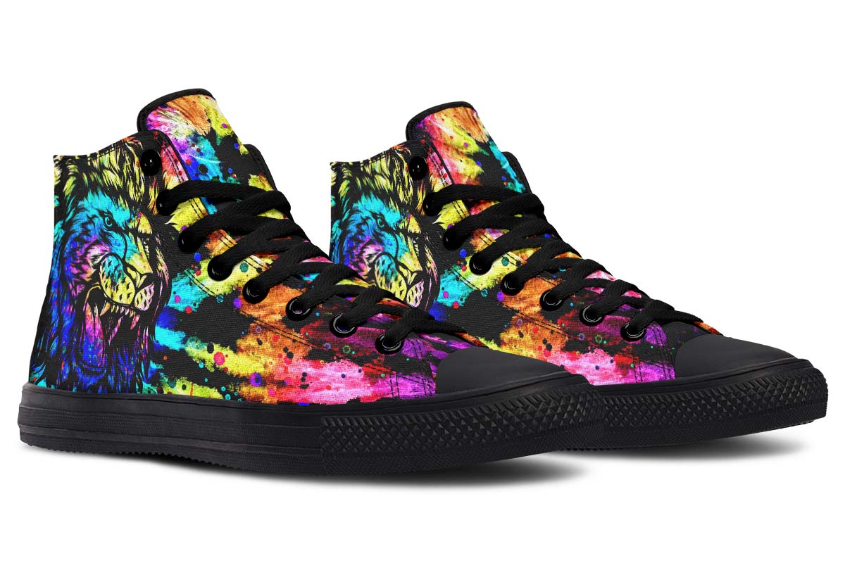 hippieartzone Shoes - TIE DYE LION