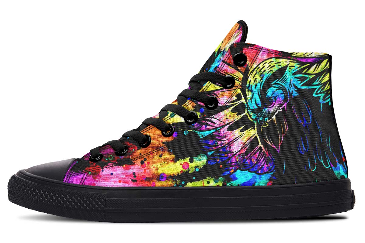 hippieartzone Shoes - TIE DYE EXPLOSION OWL