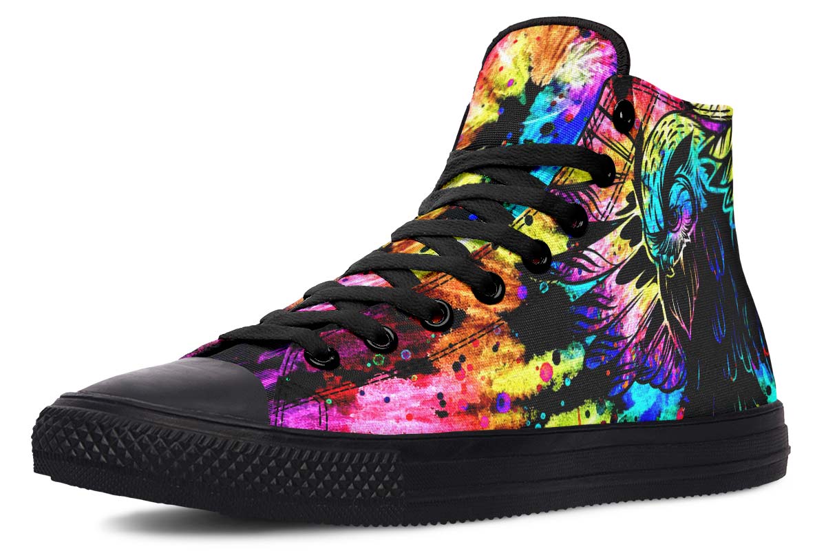hippieartzone Shoes - TIE DYE EXPLOSION OWL