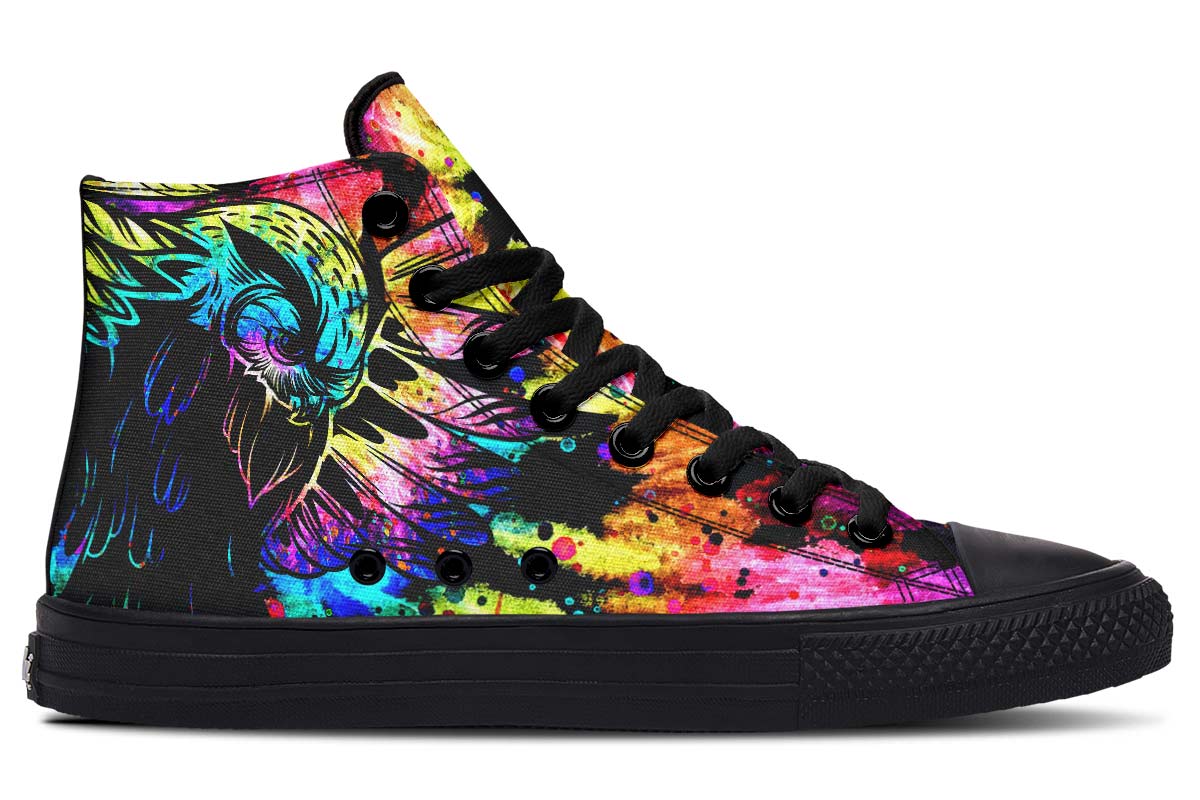 hippieartzone Shoes - TIE DYE EXPLOSION OWL