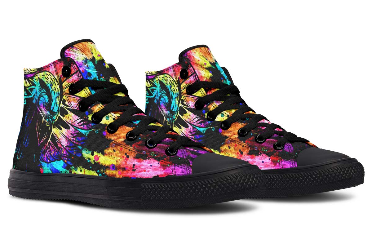 hippieartzone Shoes - TIE DYE EXPLOSION OWL