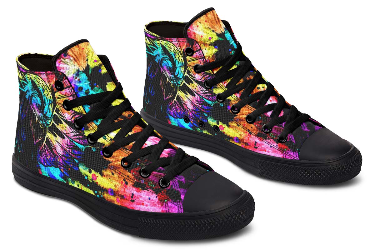 hippieartzone Shoes - TIE DYE EXPLOSION OWL