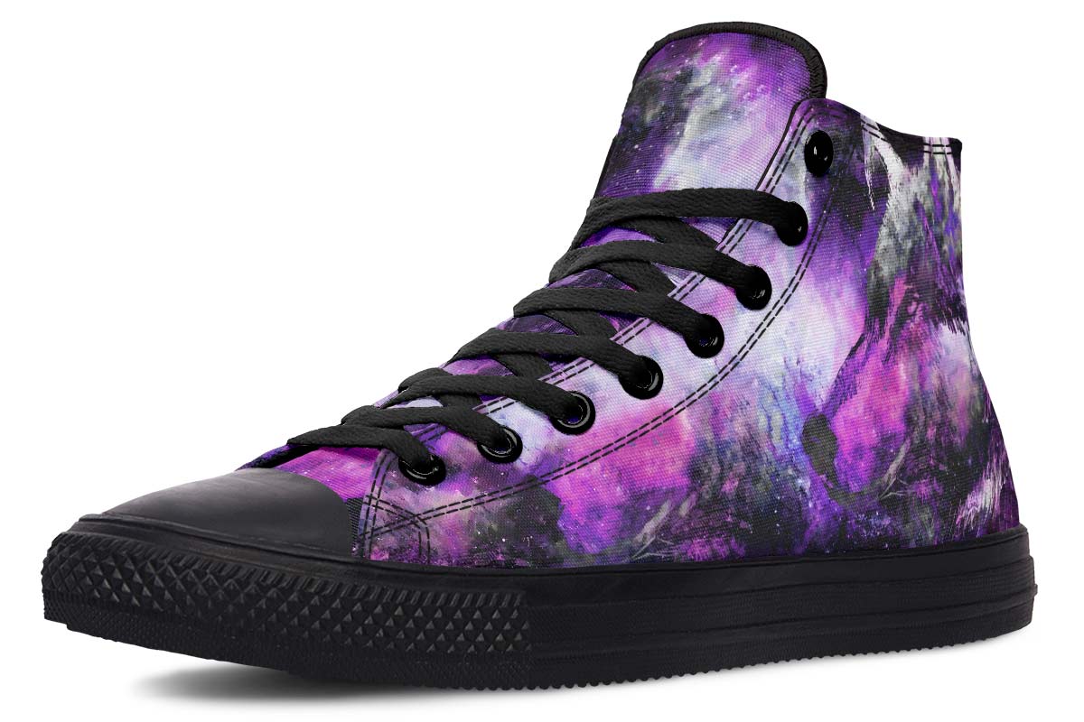 hippieartzone Shoes - WATERCOLOR GALAXY WOLF