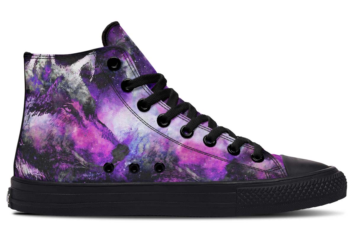 hippieartzone Shoes - WATERCOLOR GALAXY WOLF