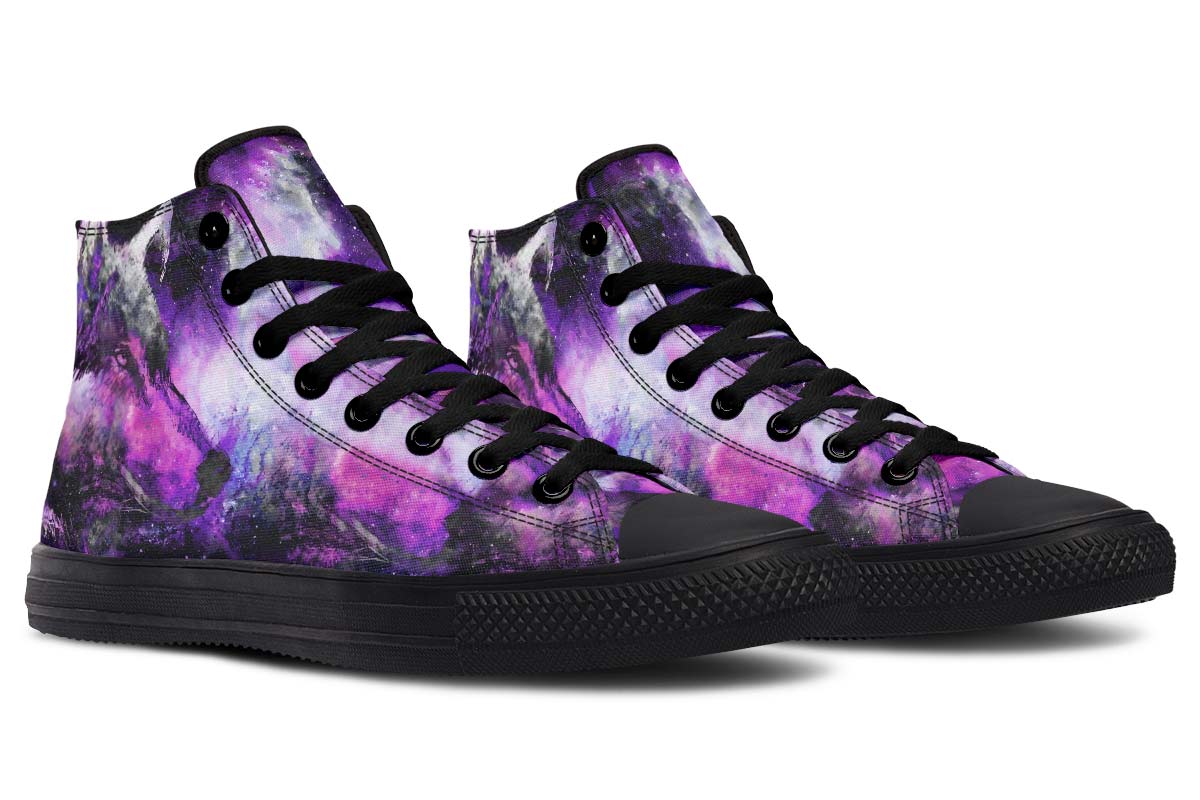 hippieartzone Shoes - WATERCOLOR GALAXY WOLF