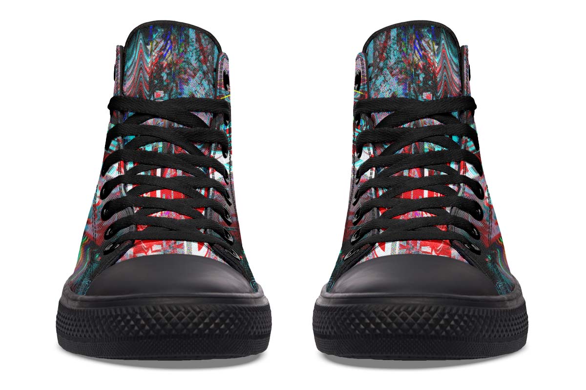 hippieartzone Shoes - ABSTRACT COLURFUL SKULL