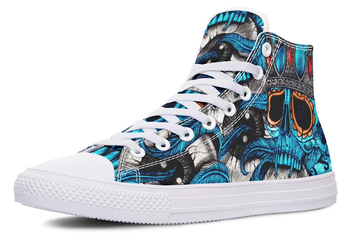 hippieartzone Shoes - BLUE SKULL KING