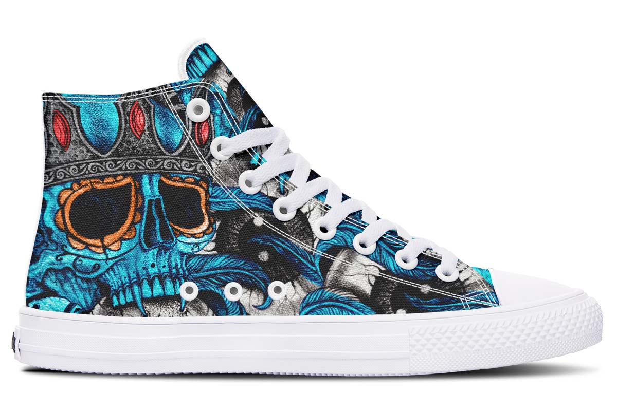 hippieartzone Shoes - BLUE SKULL KING