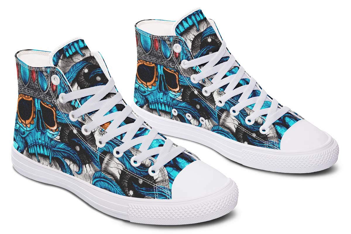 hippieartzone Shoes - BLUE SKULL KING