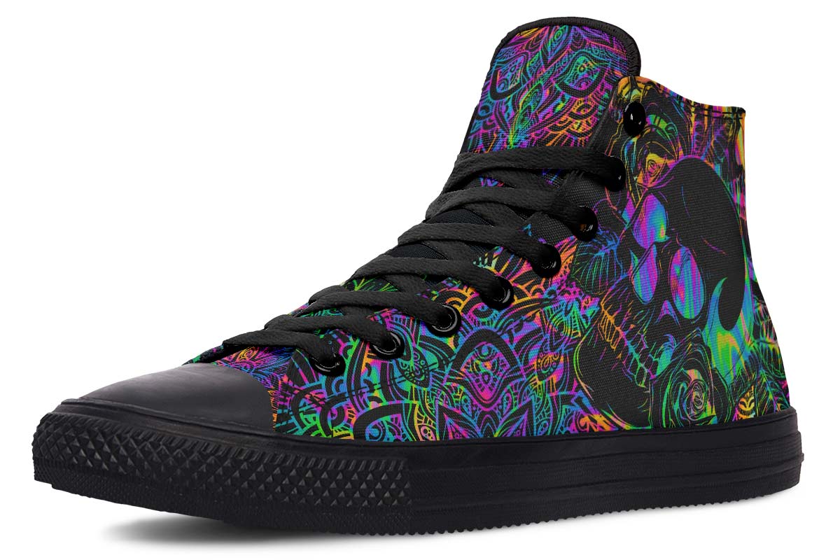 hippieartzone Shoes - COLOR EXPLOSION SKULL