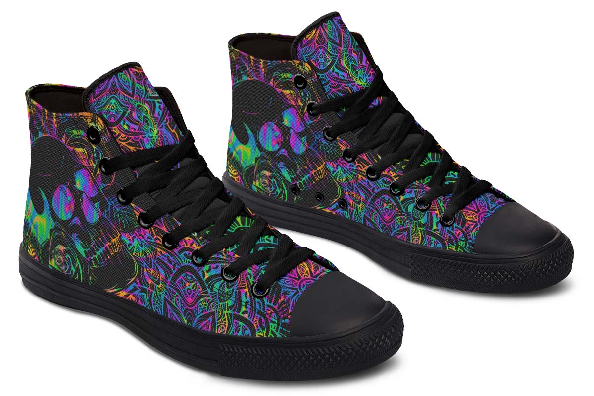 hippieartzone Shoes - COLOR EXPLOSION SKULL
