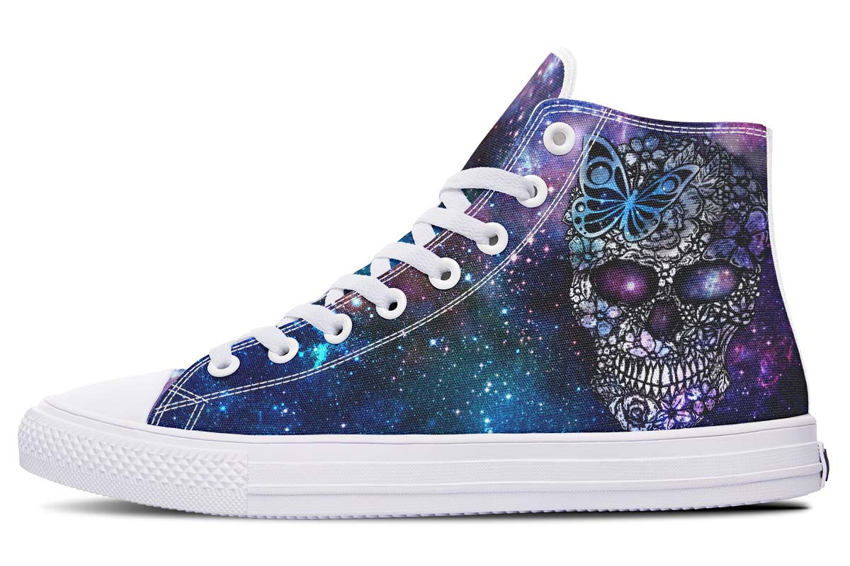 hippieartzone Shoes - GALAXY EYES SKULL