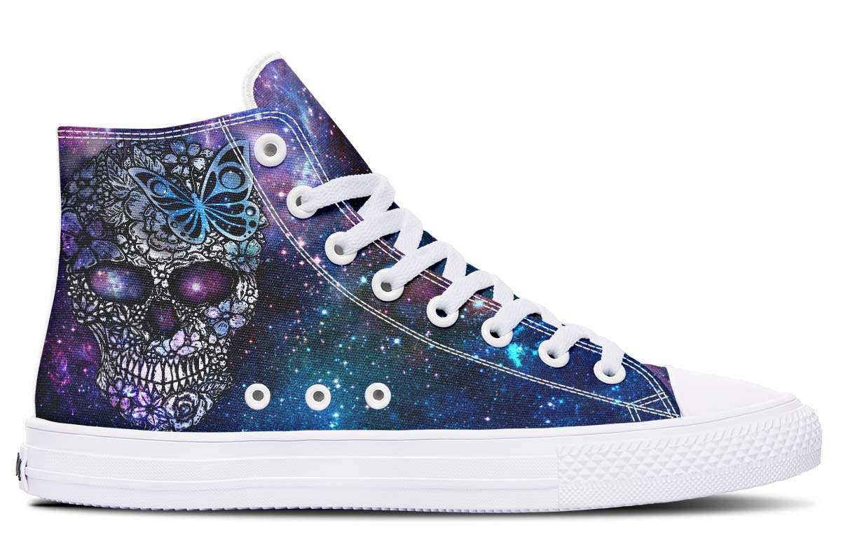 hippieartzone Shoes - GALAXY EYES SKULL
