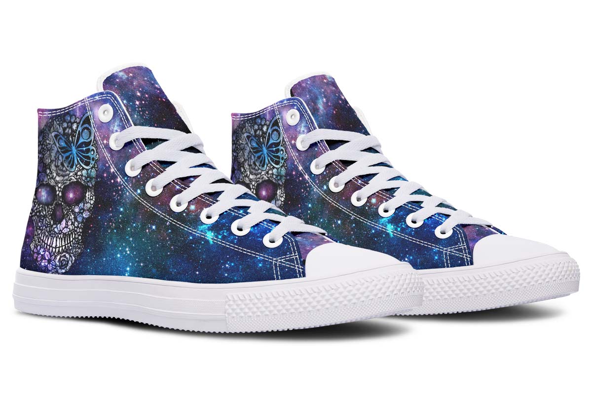 hippieartzone Shoes - GALAXY EYES SKULL