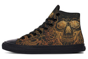 hippieartzone Shoes - GOLD SKULL