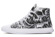 hippieartzone Shoes - GREY SCARY SKULL