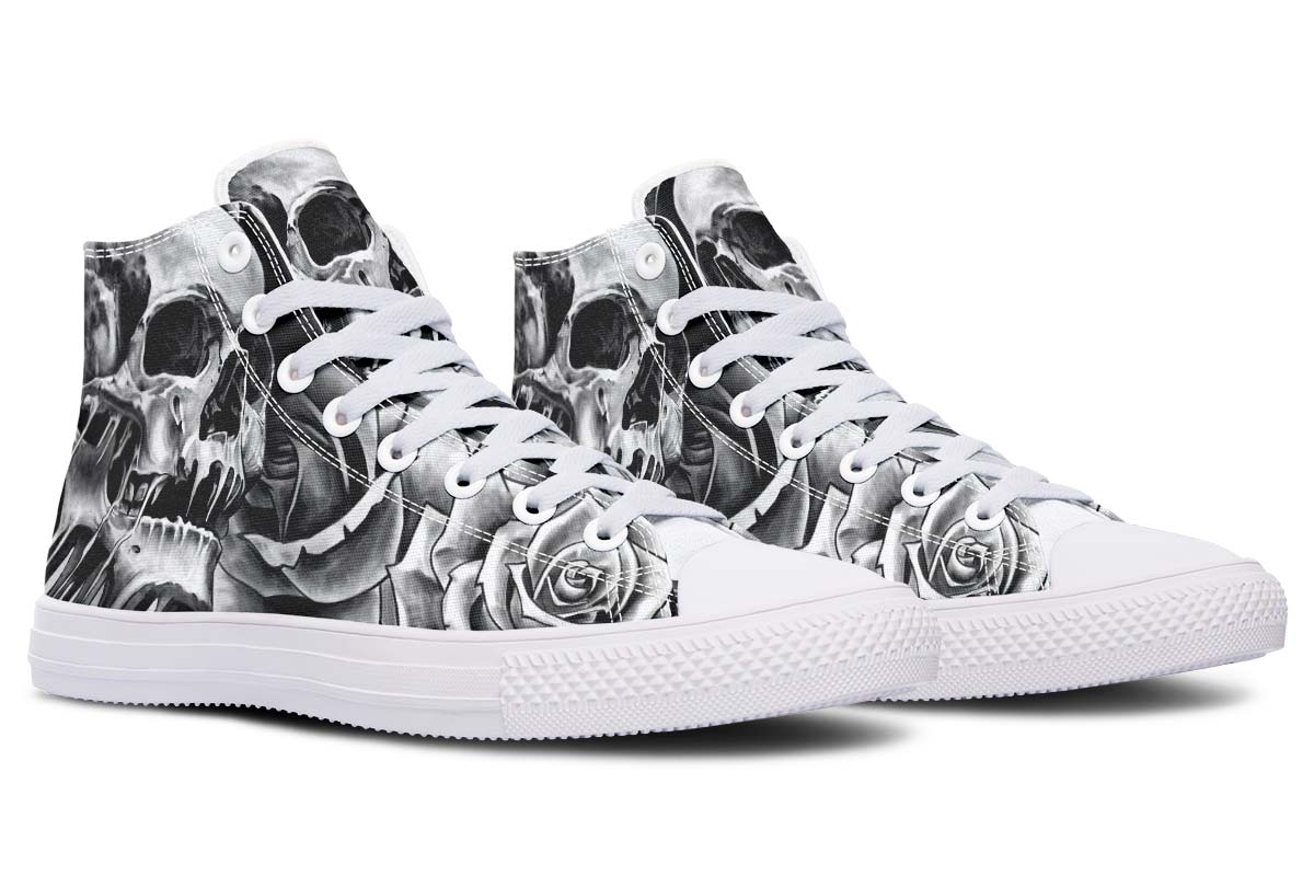 hippieartzone Shoes - GREY SCARY SKULL