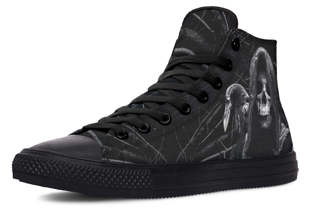 hippieartzone Shoes - GRIM REAPER AND RAVEN