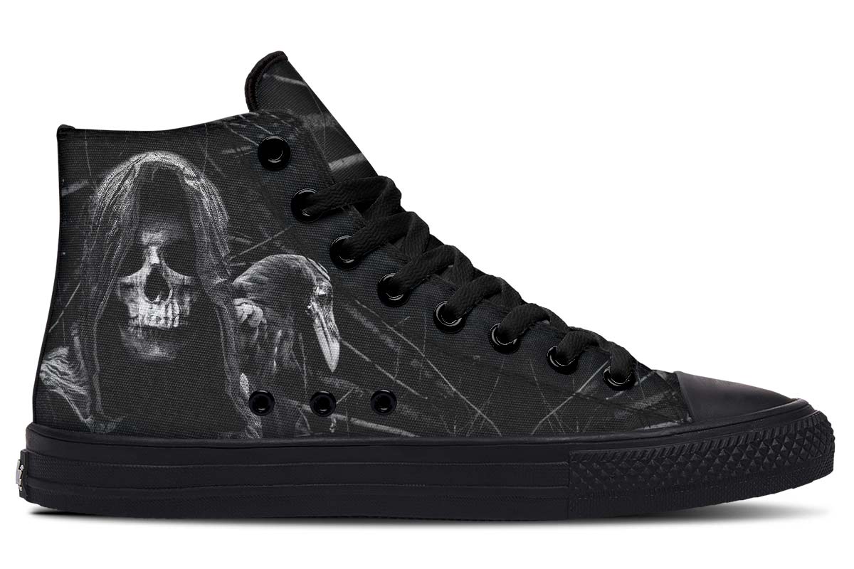 hippieartzone Shoes - GRIM REAPER AND RAVEN