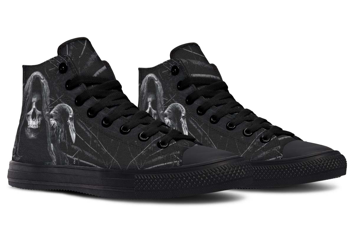 hippieartzone Shoes - GRIM REAPER AND RAVEN