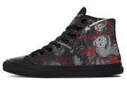 hippieartzone Shoes - JAPANESE SAMURAI SKULL TATTOO
