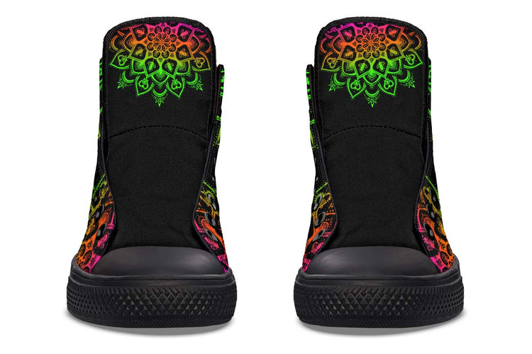 hippieartzone Shoes - MANDALA SKULL COLORS