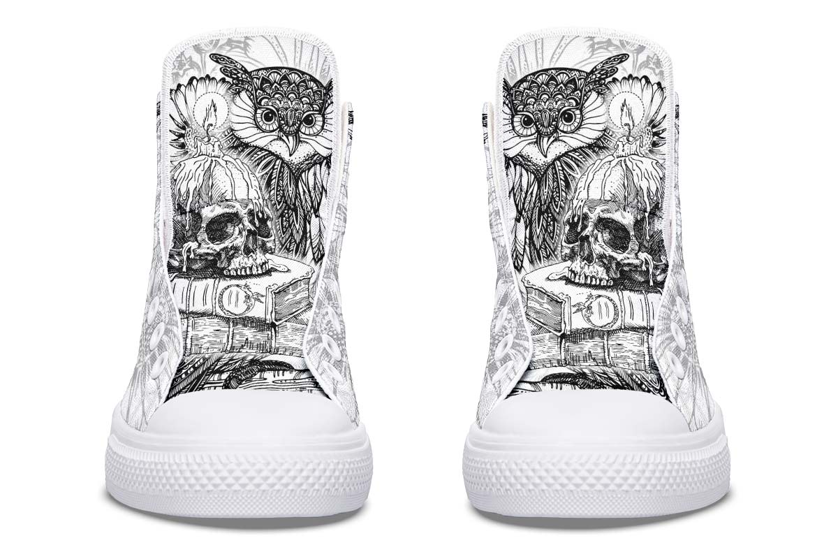 hippieartzone Shoes - OWL SKULL CANDLE