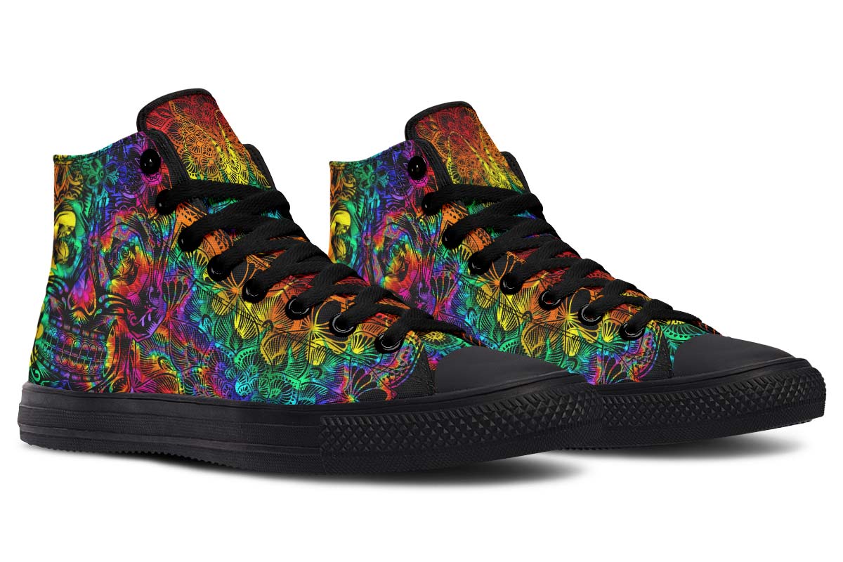 hippieartzone Shoes - PSYCHEDELIC SKULL