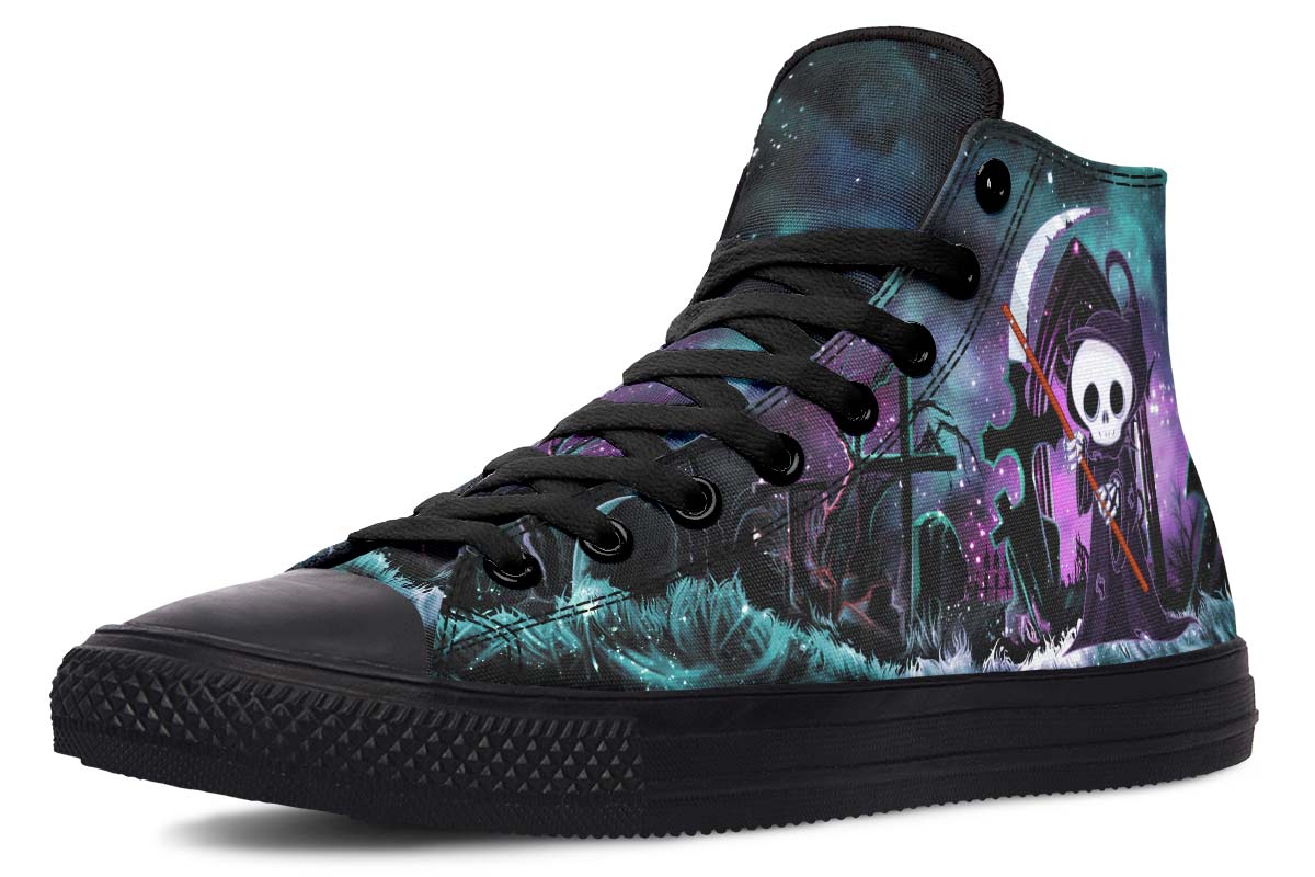 hippieartzone Shoes - PURPLE NIGHT CARTOON REAPER