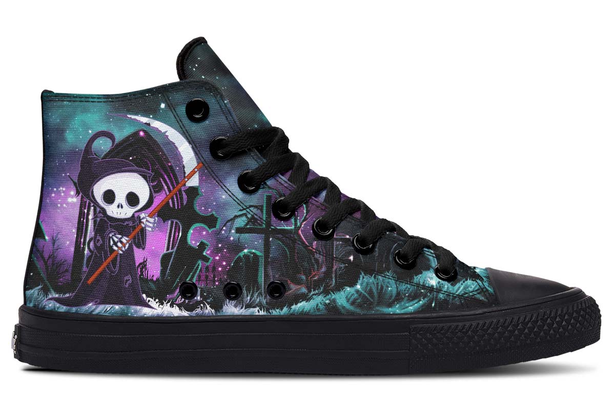 hippieartzone Shoes - PURPLE NIGHT CARTOON REAPER