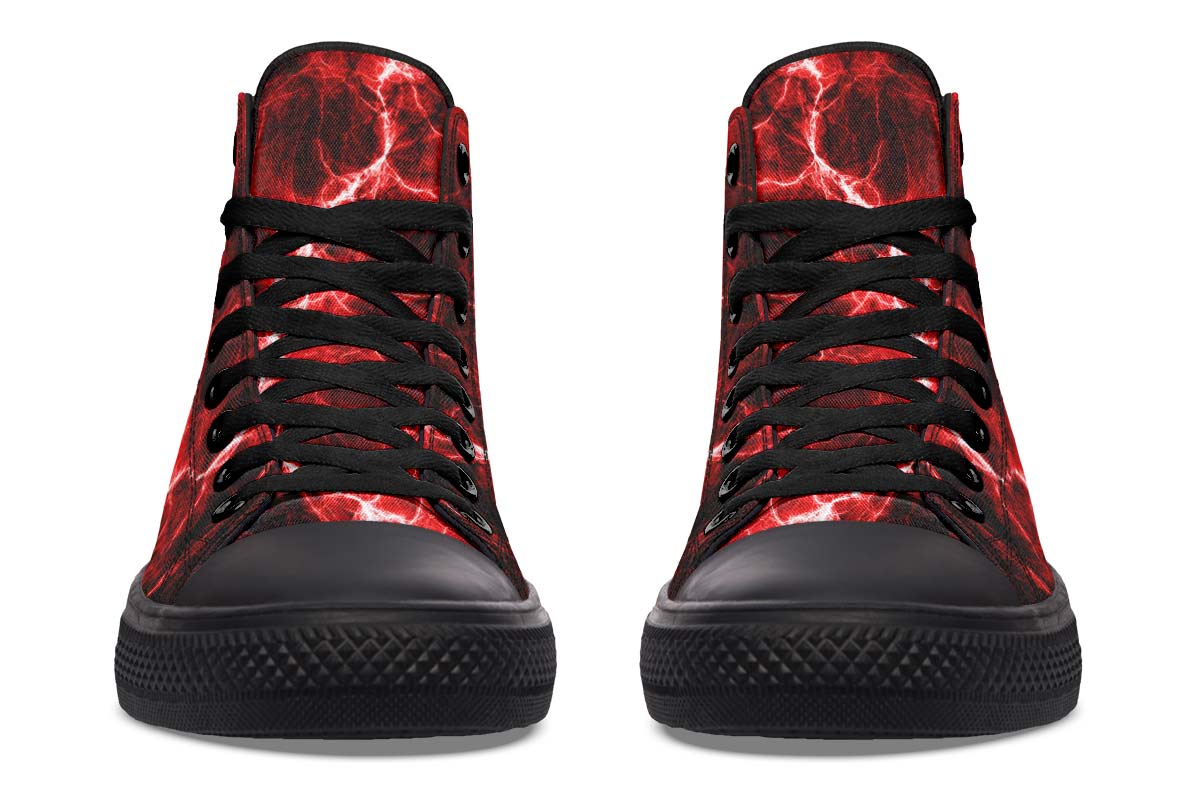 hippieartzone Shoes - RED HELL SKULL