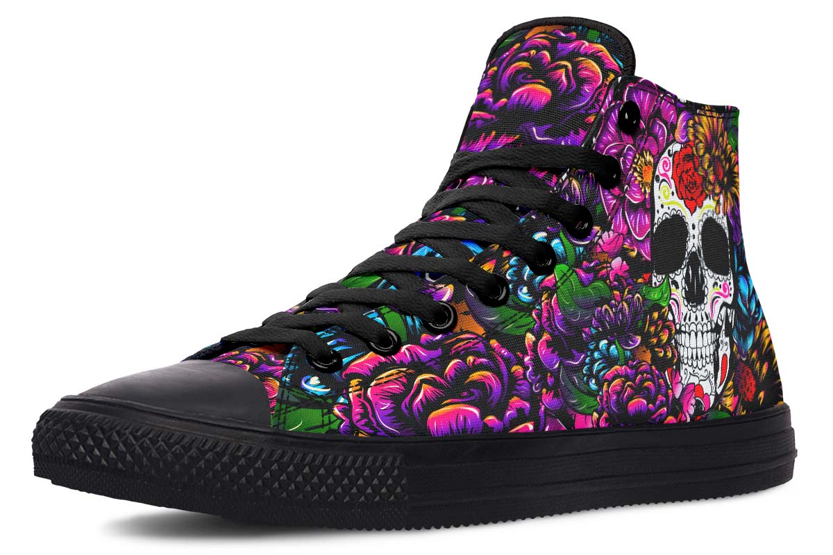 hippieartzone Shoes - SKULL AND MANDALA PARTY