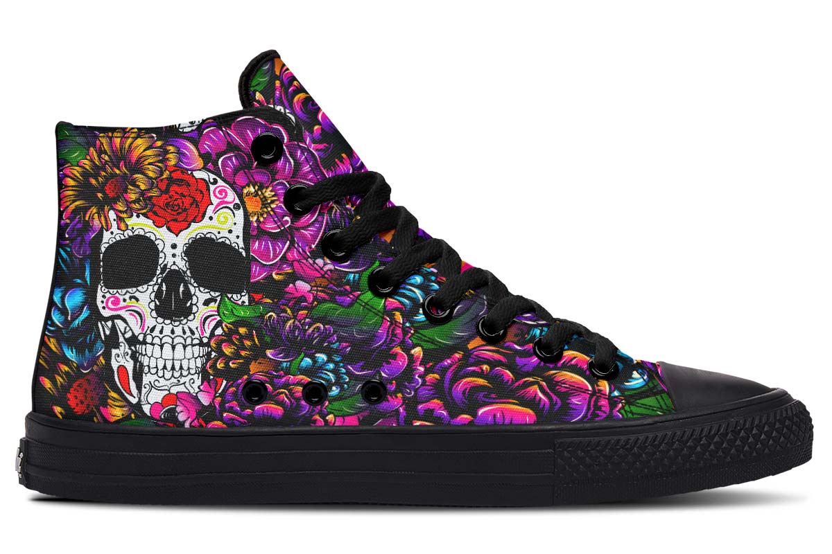 hippieartzone Shoes - SKULL AND MANDALA PARTY