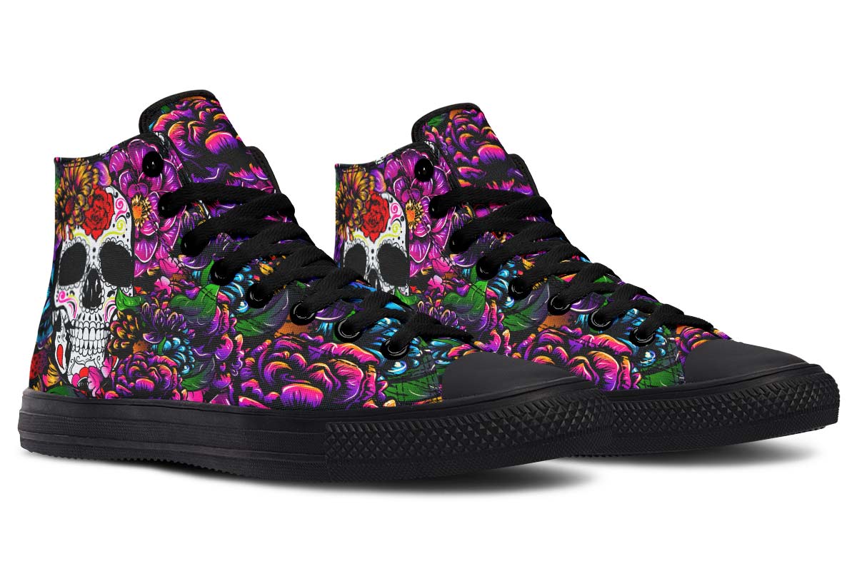 hippieartzone Shoes - SKULL AND MANDALA PARTY