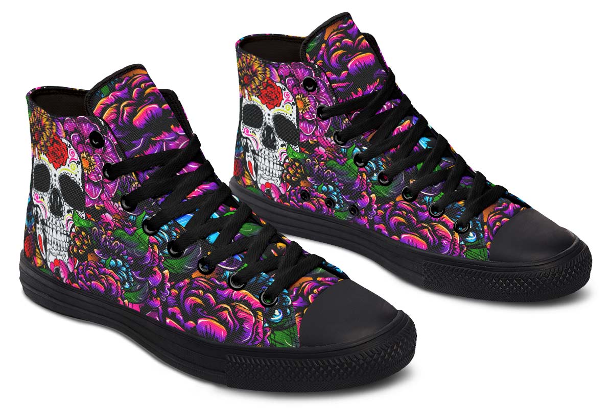 hippieartzone Shoes - SKULL AND MANDALA PARTY