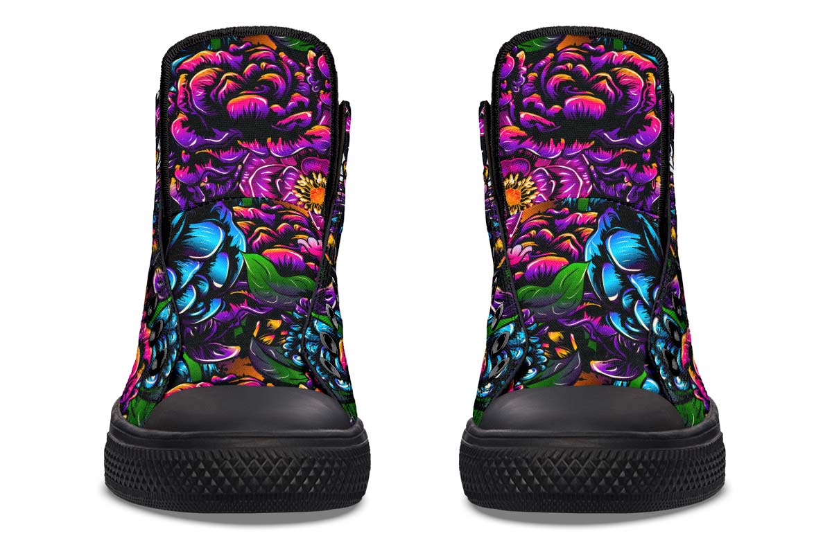 hippieartzone Shoes - SKULL AND MANDALA PARTY