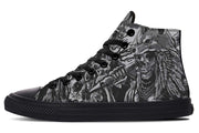 hippieartzone Shoes - SKULL CHIEF AND WOLF HAT