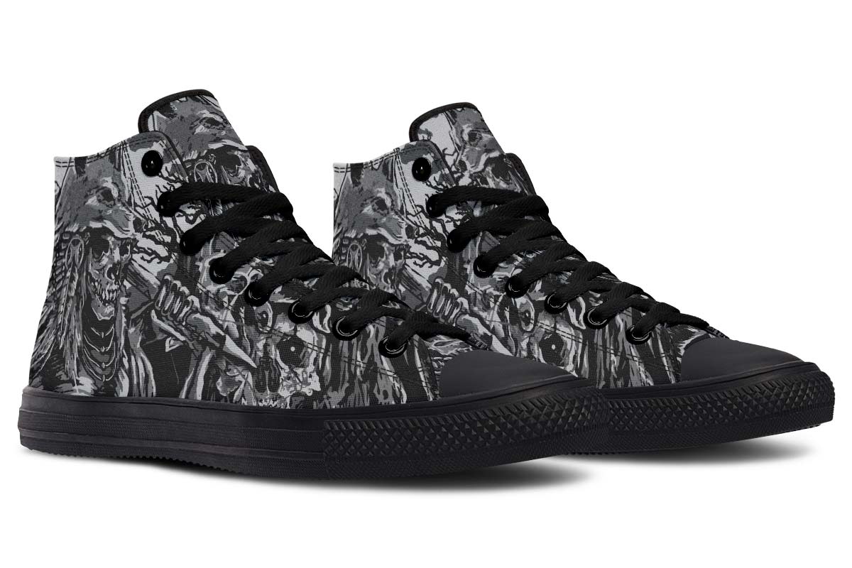 hippieartzone Shoes - SKULL CHIEF AND WOLF HAT