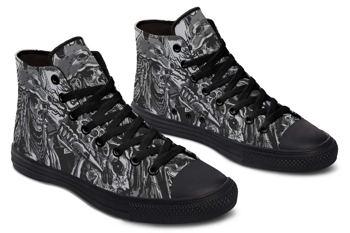 hippieartzone Shoes - SKULL CHIEF AND WOLF HAT