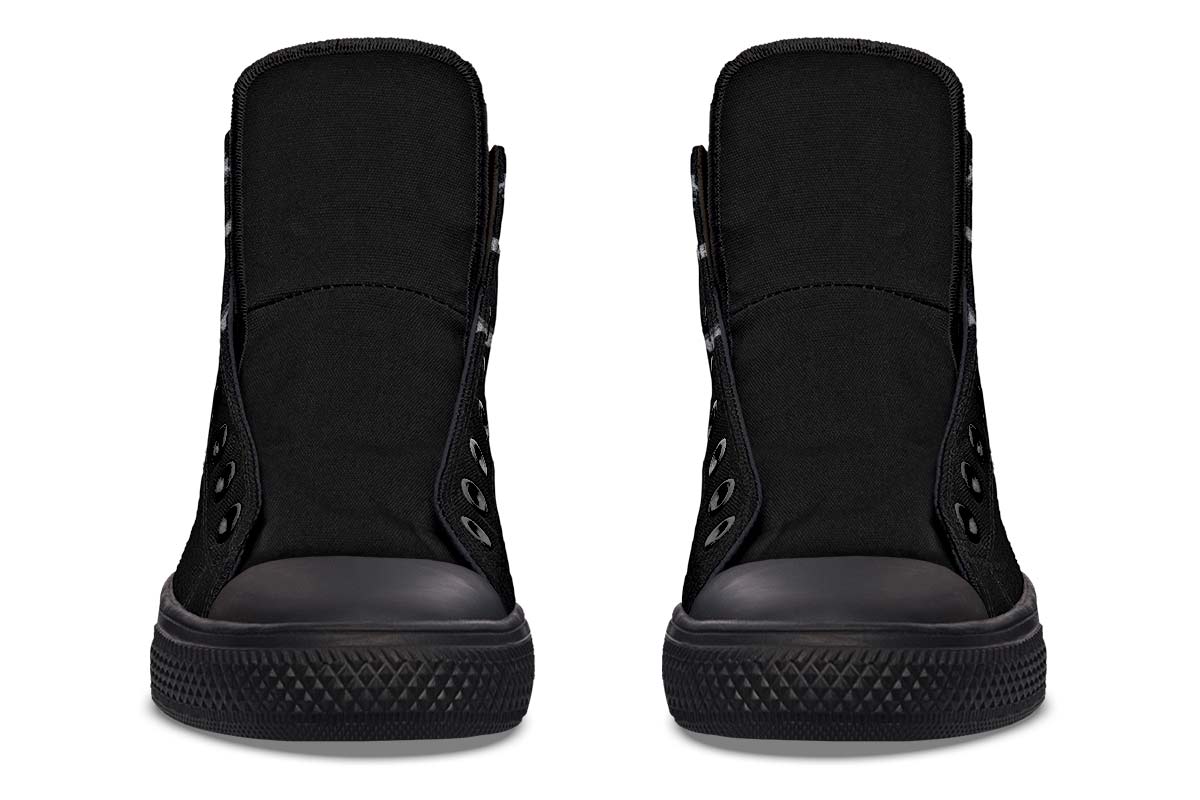 hippieartzone Shoes - SKULL CLOCK AND ROSE GREY