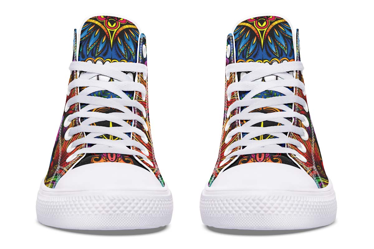 hippieartzone Shoes - STONER COLORFUL SKULL