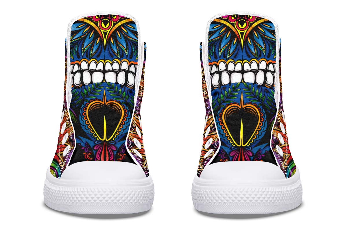 hippieartzone Shoes - STONER COLORFUL SKULL