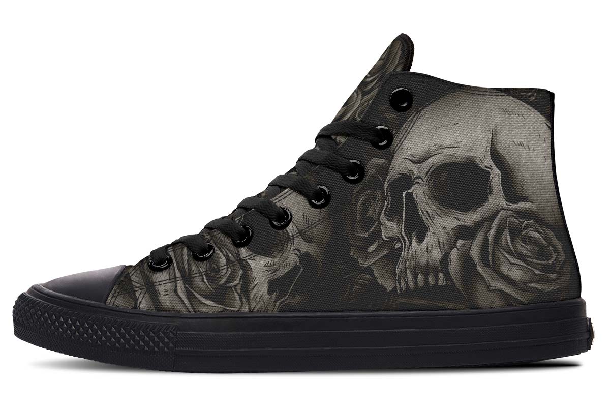 hippieartzone Shoes - TATTOO SKULL AND ROSE