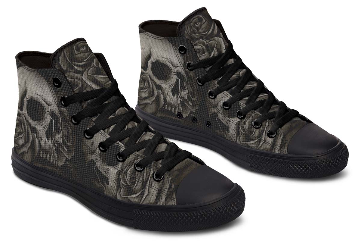 hippieartzone Shoes - TATTOO SKULL AND ROSE