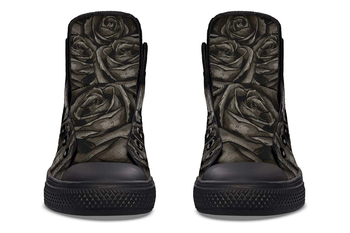 hippieartzone Shoes - TATTOO SKULL AND ROSE