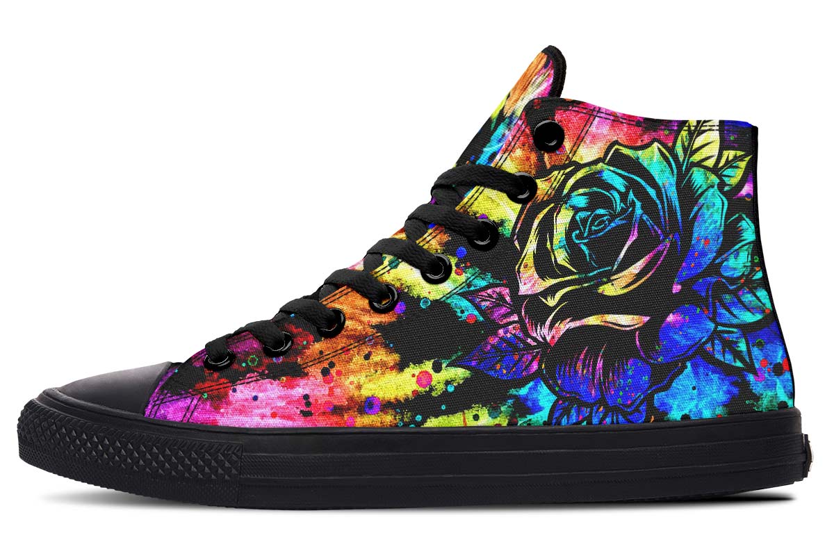 hippieartzone Shoes - TIE DYE ROSE