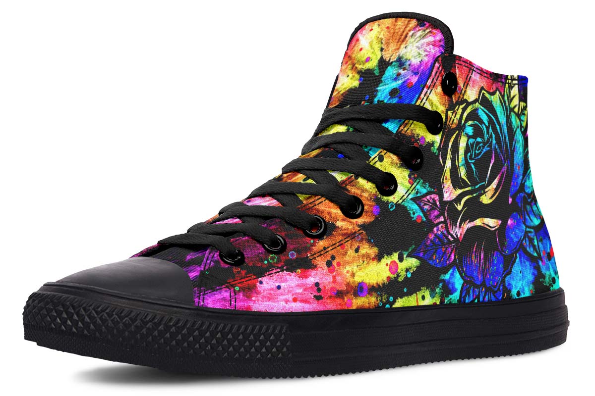 hippieartzone Shoes - TIE DYE ROSE