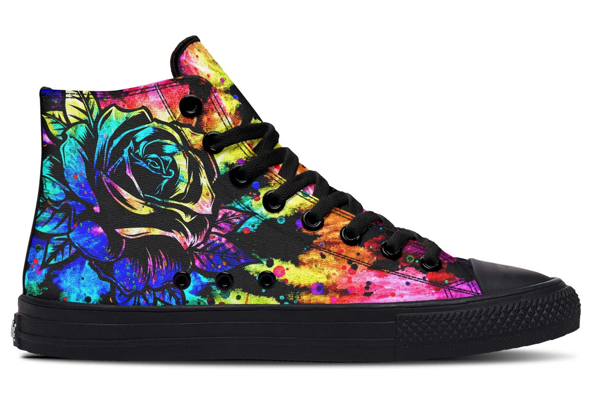 hippieartzone Shoes - TIE DYE ROSE