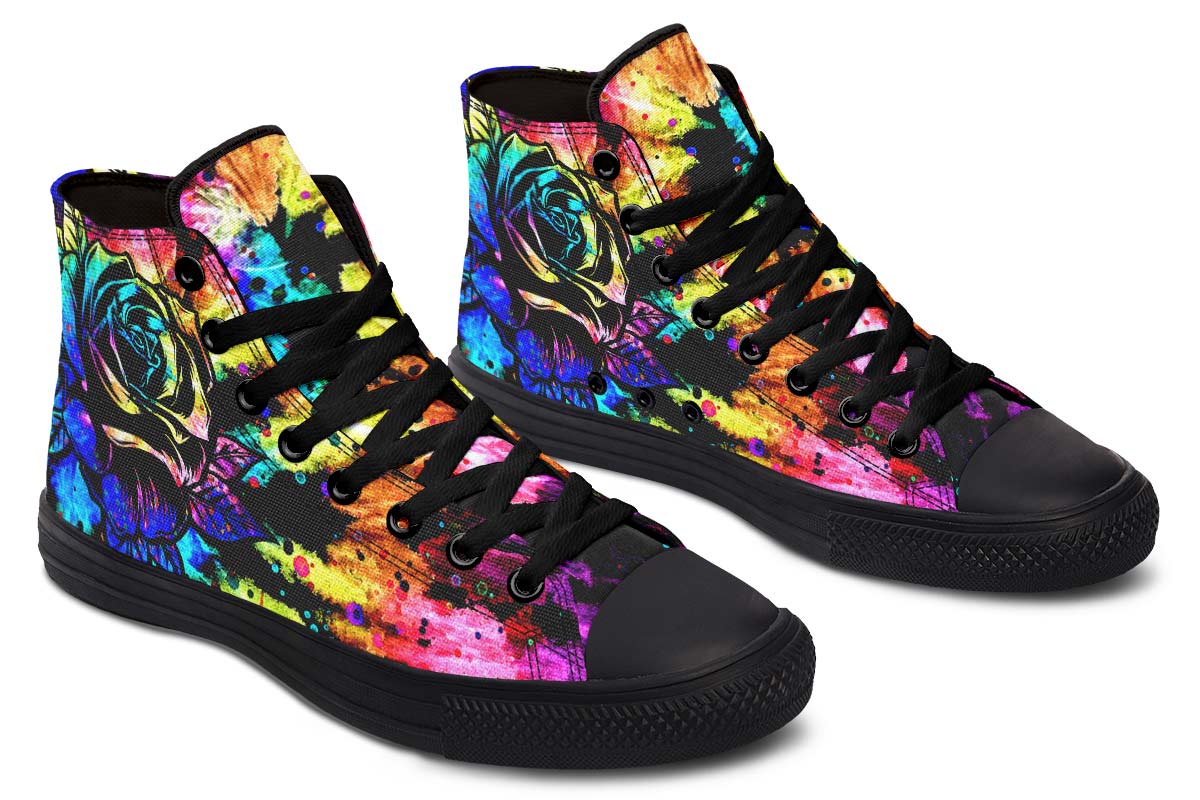 hippieartzone Shoes - TIE DYE ROSE