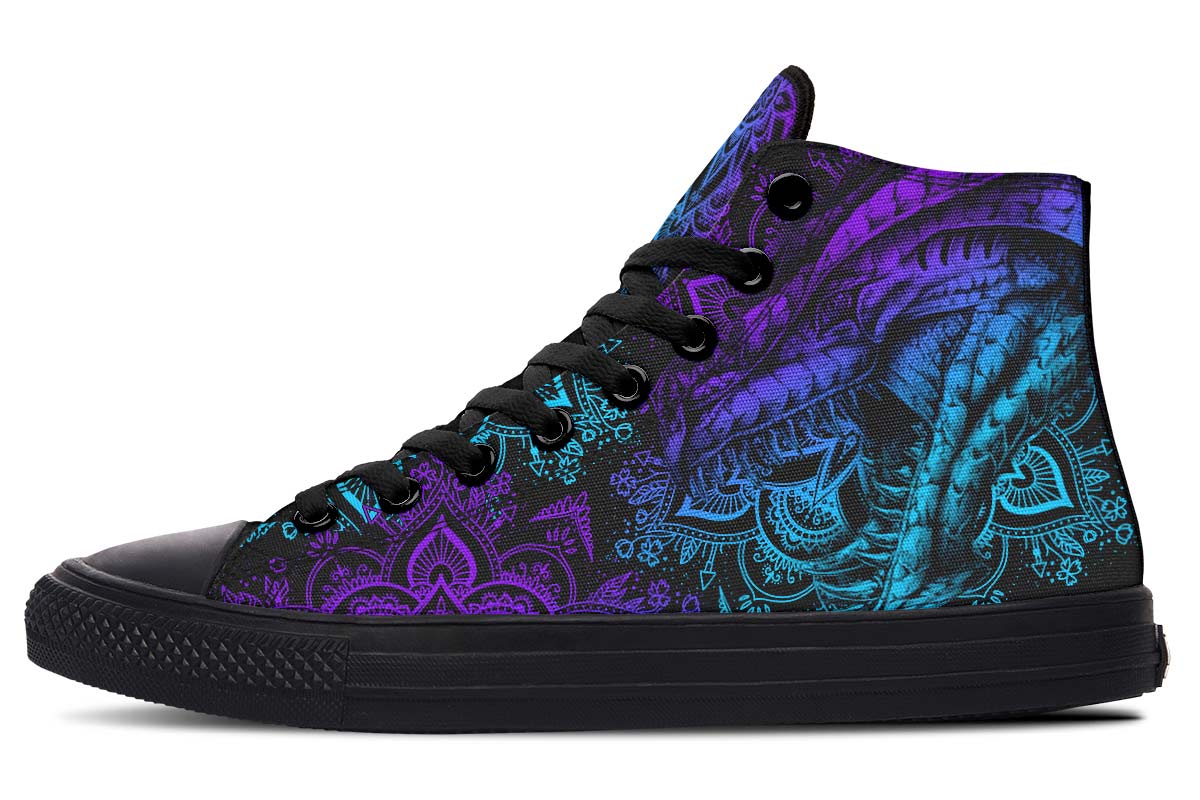 hippieartzone Shoes - COLORFUL DRAGON MANDALA